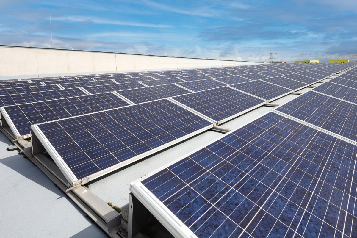 Solar panels on the roofs of our buildings are an effective way for generating green energy.