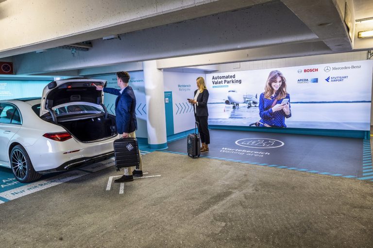 At Stuttgart Airport, Mercedes drivers can already let their car park itself.